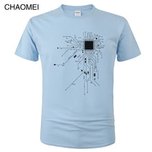 Load image into Gallery viewer, Unisex Funny CPU Circuit Diagram T Shirt
