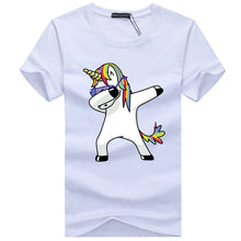 Load image into Gallery viewer, Dabbing cartoon Unicorn cotton Tee