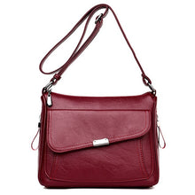 Cargar imagen en el visor de la galería, Genuine Quality Leather Luxury Handbags, multi-pocket Crossbody Shoulder Bags