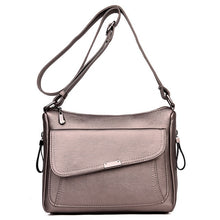 Cargar imagen en el visor de la galería, Genuine Quality Leather Luxury Handbags, multi-pocket Crossbody Shoulder Bags