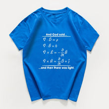 Load image into Gallery viewer, And God said and then there was light funny Tee