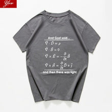 Load image into Gallery viewer, And God said and then there was light funny Tee