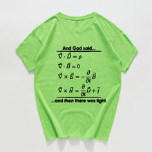 Load image into Gallery viewer, And God said and then there was light funny Tee