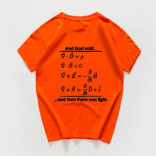 Load image into Gallery viewer, And God said and then there was light funny Tee