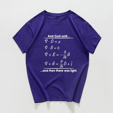Load image into Gallery viewer, And God said and then there was light funny Tee