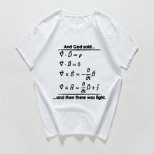 Load image into Gallery viewer, And God said and then there was light funny Tee