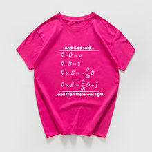 Load image into Gallery viewer, And God said and then there was light funny Tee