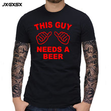 Load image into Gallery viewer, Funny THIS GUY NEEDS A BEER High Quality Summer Tee shirt. 100% Cotton