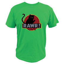 Cargar imagen en el visor de la galería, Funny Tee Shirt &quot;Rawr Cat&quot; 100% Cotton
