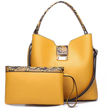 Load image into Gallery viewer, Hight Quality Pu Leather Tote Handbag and Clutch set
