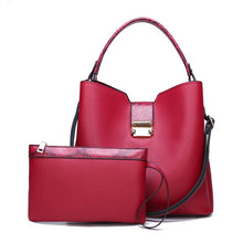 Load image into Gallery viewer, Hight Quality Pu Leather Tote Handbag and Clutch set
