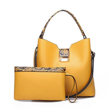 Load image into Gallery viewer, Hight Quality Pu Leather Tote Handbag and Clutch set
