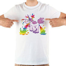 Load image into Gallery viewer, Funny Rainbow Vomiting Unicorn 2018 Tee selection white
