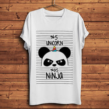 Load image into Gallery viewer, Funny  Unicorn Panda/Ninja Tee shirt
