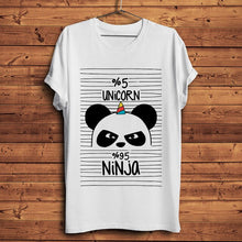 Load image into Gallery viewer, Funny  Unicorn Panda/Ninja Tee shirt
