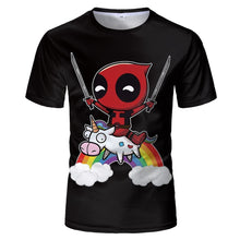 Charger l&#39;image dans la galerie, Funny Deadpool On Unicorn Men Tee
