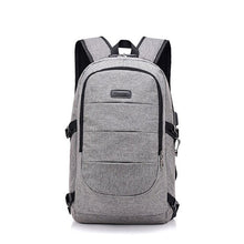 Load image into Gallery viewer, Large Capacity Anti Theft canvas Laptop Bag, USB &amp; Headphone port
