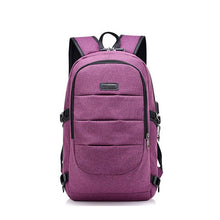 Load image into Gallery viewer, Large Capacity Anti Theft canvas Laptop Bag, USB &amp; Headphone port
