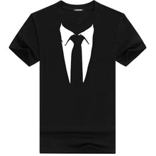 Cargar imagen en el visor de la galería, Tuxedo Tee Shirt Retro Tie Funny Casual Short Sleeved 100% Cotton
