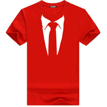 Cargar imagen en el visor de la galería, Tuxedo Tee Shirt Retro Tie Funny Casual Short Sleeved 100% Cotton
