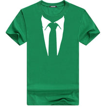 Cargar imagen en el visor de la galería, Tuxedo Tee Shirt Retro Tie Funny Casual Short Sleeved 100% Cotton
