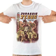 Lade das Bild in den Galerie-Viewer, Funny JURASSIC JESUS on a Dinosaur Tee shirt
